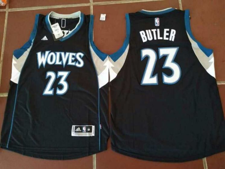 Men Minnesota Timberwolves #23 Jimmy Butler Black NBA Jerseys